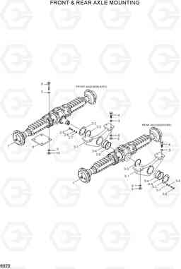 6020 FRONT & REAR AXLE MOUNTING HL730-7A, Hyundai