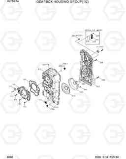 6090 GEARBOX HOUSING GROUP(1/2) HL730-7A, Hyundai