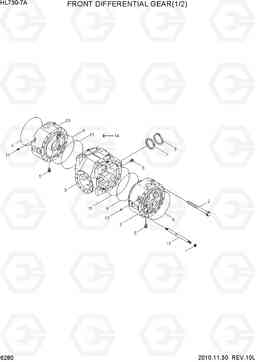 6280 FRONT DIFFERENTIAL GEAR(1/2) HL730-7A, Hyundai