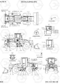 8020 DECALS(ENGLISH) HL730-7A, Hyundai