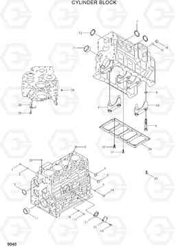 9040 CYLINDER BLOCK HL730-7A, Hyundai