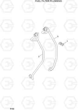 9150 FUEL FILTER PLUMBING HL730-7A, Hyundai