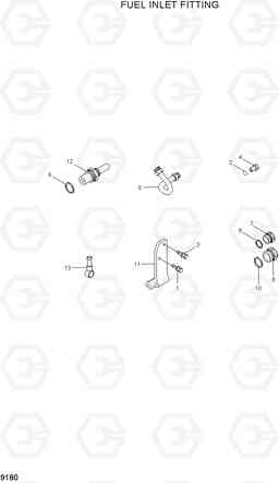 9180 FUEL INLET FITTING HL730-7A, Hyundai