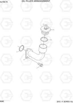 9360 OIL FILLER ARRANGEMENT HL730-7A, Hyundai