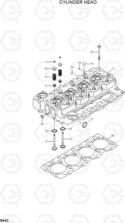 9440 CYLINDER HEAD HL730-7A, Hyundai