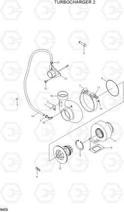 9455 TURBOCHARGER 2 HL730-7A, Hyundai