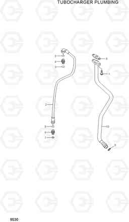 9530 TURBOCHARGER PLUMBING HL730-7A, Hyundai