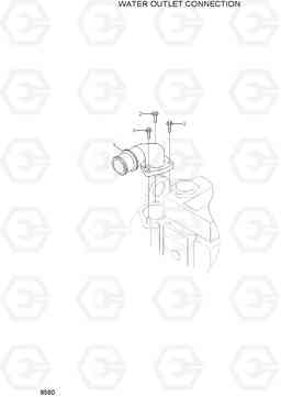 9560 WATER OUTLET CONNECTION HL730-7A, Hyundai