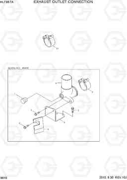 9610 EXHAUST OUTLET CONNECTION HL730-7A, Hyundai