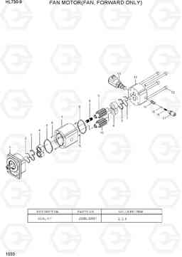 1033 FAN MOTOR(FAN, FORWARD ONLY) HL730-9, Hyundai