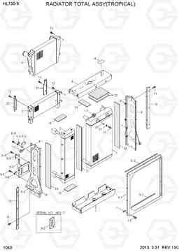 1040 RADIATOR TOTAL ASSY(TROPICAL) HL730-9, Hyundai