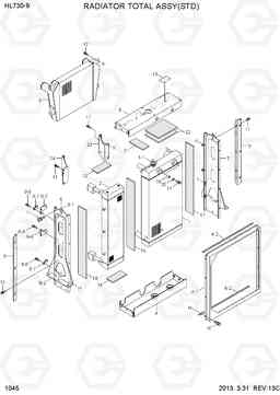 1045 RADIATOR TOTAL ASSY(STD) HL730-9, Hyundai