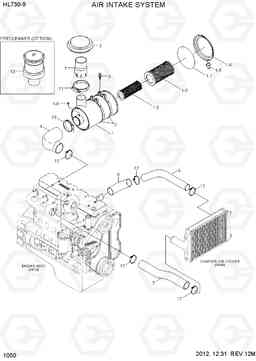 1050 AIR INTAKE SYSTEM HL730-9, Hyundai