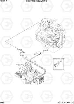 1110 HEATER MOUNTING HL730-9, Hyundai