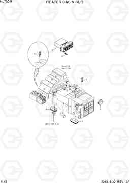 1115 HEATER CABIN SUB HL730-9, Hyundai