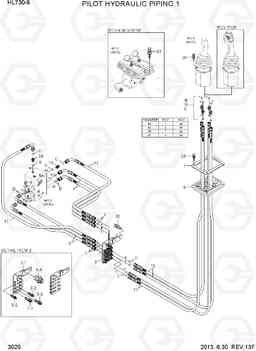 3020 PILOT HYDRAULIC PIPING 1 HL730-9, Hyundai