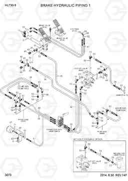 3070 BRAKE HYDRAULIC PIPING 1 HL730-9, Hyundai