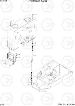 3110 HYDRAULIC TANK GROUP HL730-9, Hyundai