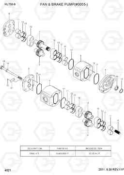 4021 FAN & BRAKE PUMP(#0055-) HL730-9, Hyundai