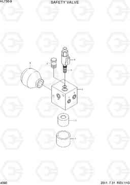 4090 SAFETY VALVE HL730-9, Hyundai