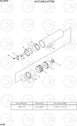 4130 ACCUMULATOR HL730-9, Hyundai