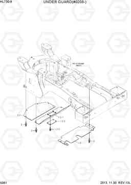 5061 UNDER GUARD(#0208-) HL730-9, Hyundai