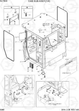 5080 CAB SUB ASSY(1/4) HL730-9, Hyundai