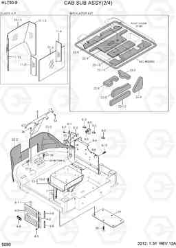 5090 CAB SUB ASSY(2/4) HL730-9, Hyundai