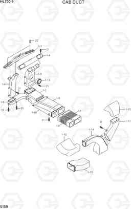 5150 CAB DUCT HL730-9, Hyundai