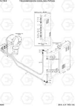 6050 TRANSMISSION COOLING PIPING HL730-9, Hyundai