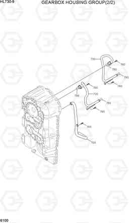 6100 GEARBOX HOUSING GROUP(2/2) HL730-9, Hyundai