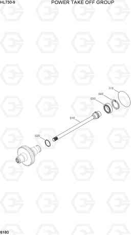 6180 POWER TAKE OFF GROUP HL730-9, Hyundai