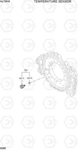 6260 TEMPERATURE SENSOR HL730-9, Hyundai