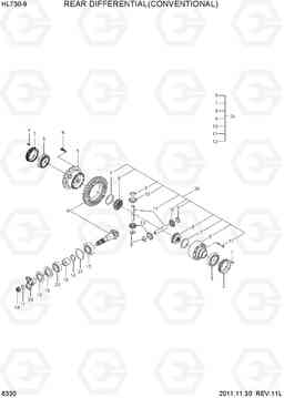 6330 REAR DIFFERENTIAL(CONVENTIONAL) HL730-9, Hyundai