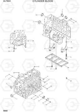 9040 CYLINDER BLOCK HL730-9, Hyundai