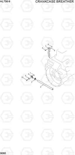 9060 CRANKCASE BREATHER HL730-9, Hyundai