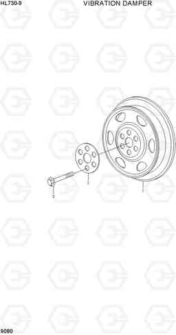 9080 VIBRATION DAMPER HL730-9, Hyundai