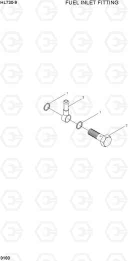 9180 FUEL INLET FITTING HL730-9, Hyundai