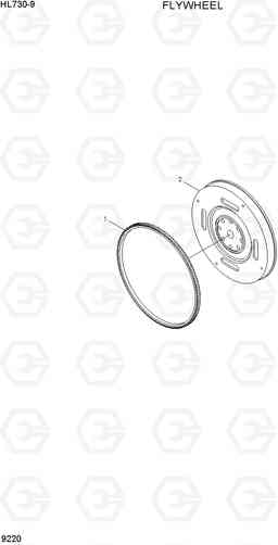 9220 FLYWHEEL HL730-9, Hyundai