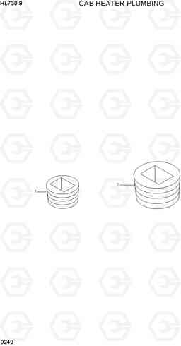 9240 CAB HEATER PLUMBING HL730-9, Hyundai