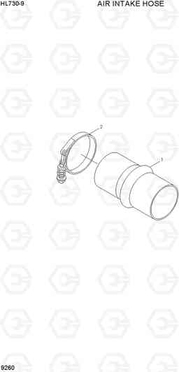 9260 AIR INTAKE HOSE HL730-9, Hyundai