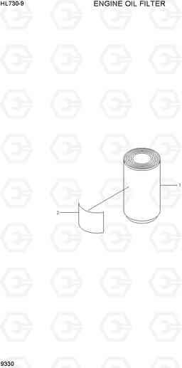 9330 ENGINE OIL FILTER HL730-9, Hyundai