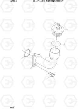 9360 OIL FILLER ARRANGEMENT HL730-9, Hyundai