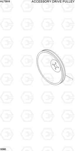 9380 ACCESSORY DRIVE PULLEY HL730-9, Hyundai