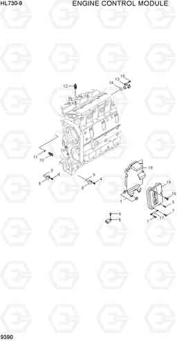 9390 ENGINE CONTROL MODULE HL730-9, Hyundai