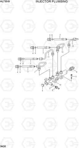 9430 INJECTOR PLUMBING HL730-9, Hyundai