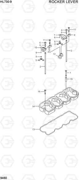 9460 ROCKER LEVER HL730-9, Hyundai