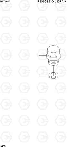 9465 REMOTE OIL DRAIN HL730-9, Hyundai