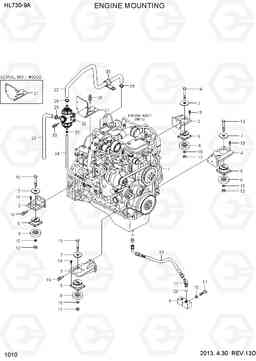 1010 ENGINE MOUNTING HL730-9A, Hyundai