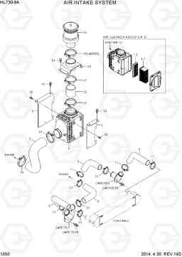 1050 AIR INTAKE SYSTEM HL730-9A, Hyundai